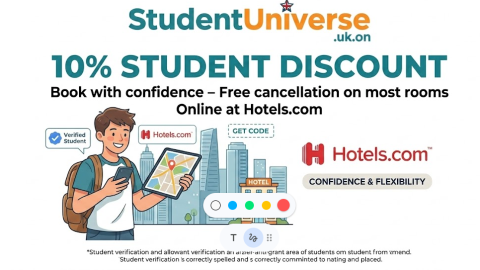 10% Student Discount at hotels.com